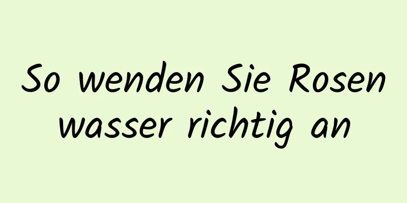 So wenden Sie Rosenwasser richtig an