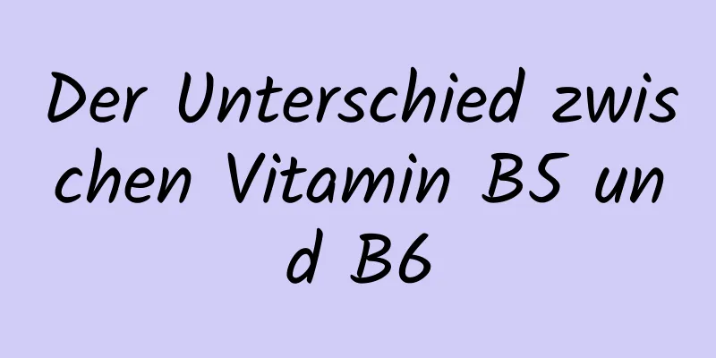 Der Unterschied zwischen Vitamin B5 und B6