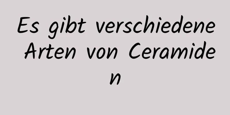 Es gibt verschiedene Arten von Ceramiden