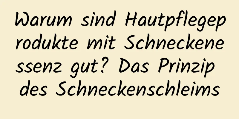 Warum sind Hautpflegeprodukte mit Schneckenessenz gut? Das Prinzip des Schneckenschleims