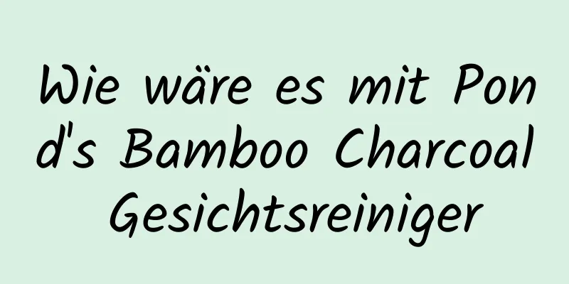 Wie wäre es mit Pond's Bamboo Charcoal Gesichtsreiniger