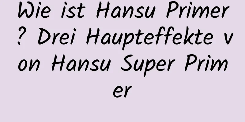 Wie ist Hansu Primer? Drei Haupteffekte von Hansu Super Primer