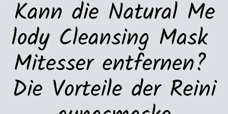 Kann die Natural Melody Cleansing Mask Mitesser entfernen? Die Vorteile der Reinigungsmaske