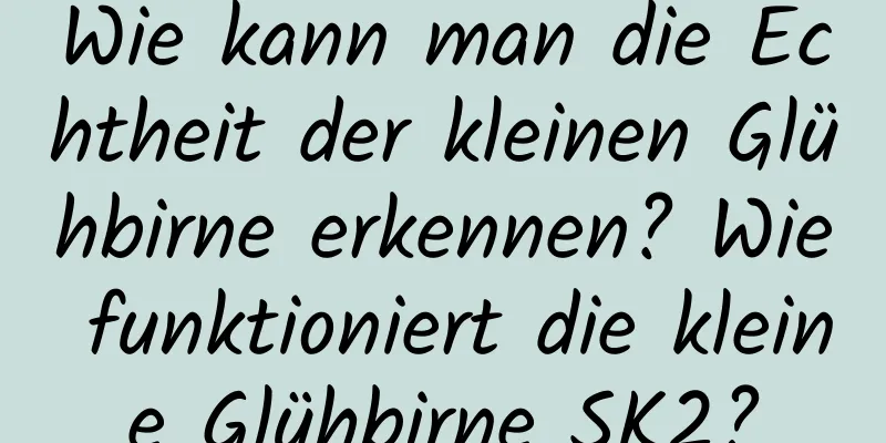 Wie kann man die Echtheit der kleinen Glühbirne erkennen? Wie funktioniert die kleine Glühbirne SK2?