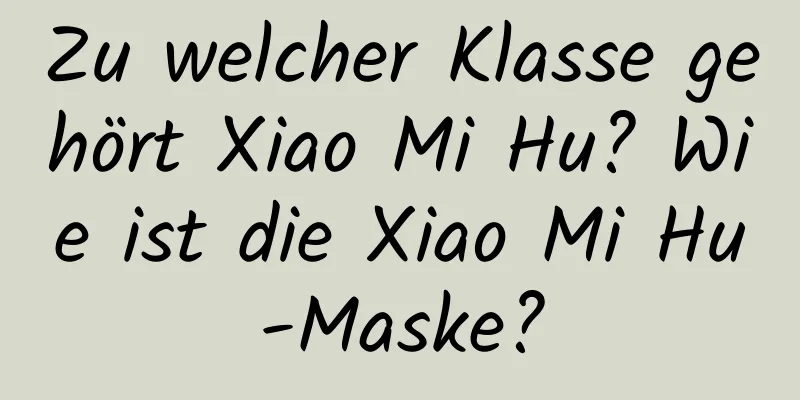 Zu welcher Klasse gehört Xiao Mi Hu? Wie ist die Xiao Mi Hu-Maske?
