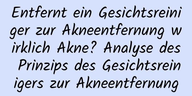 Entfernt ein Gesichtsreiniger zur Akneentfernung wirklich Akne? Analyse des Prinzips des Gesichtsreinigers zur Akneentfernung
