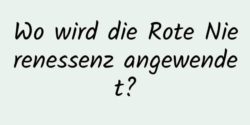 Wo wird die Rote Nierenessenz angewendet?