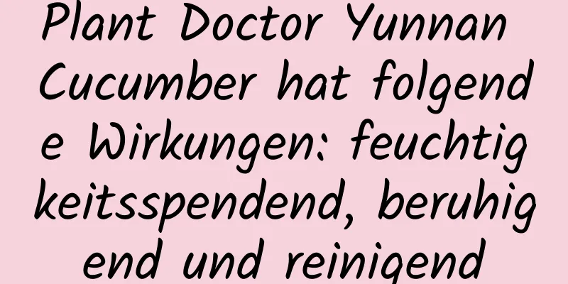 Plant Doctor Yunnan Cucumber hat folgende Wirkungen: feuchtigkeitsspendend, beruhigend und reinigend