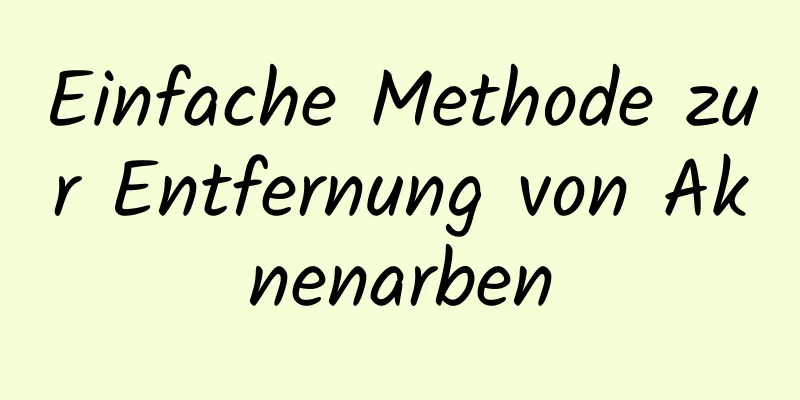 Einfache Methode zur Entfernung von Aknenarben