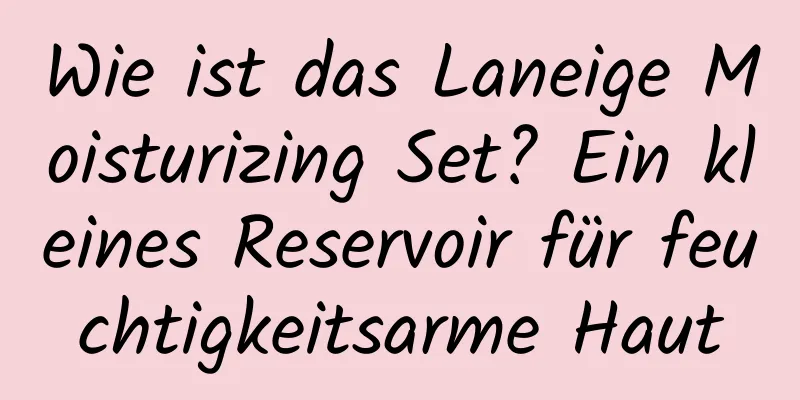 Wie ist das Laneige Moisturizing Set? Ein kleines Reservoir für feuchtigkeitsarme Haut