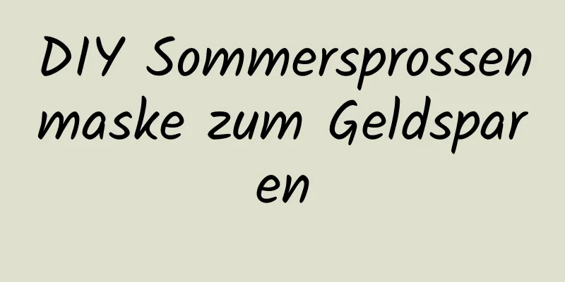 DIY Sommersprossenmaske zum Geldsparen