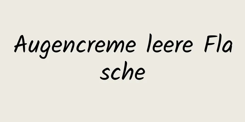 Augencreme leere Flasche