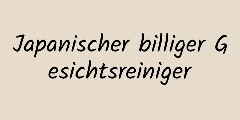 Japanischer billiger Gesichtsreiniger