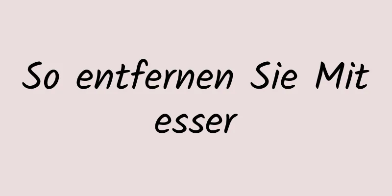 So entfernen Sie Mitesser