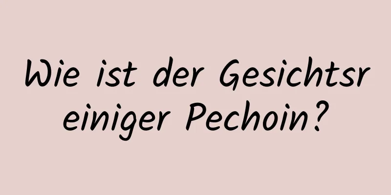Wie ist der Gesichtsreiniger Pechoin?
