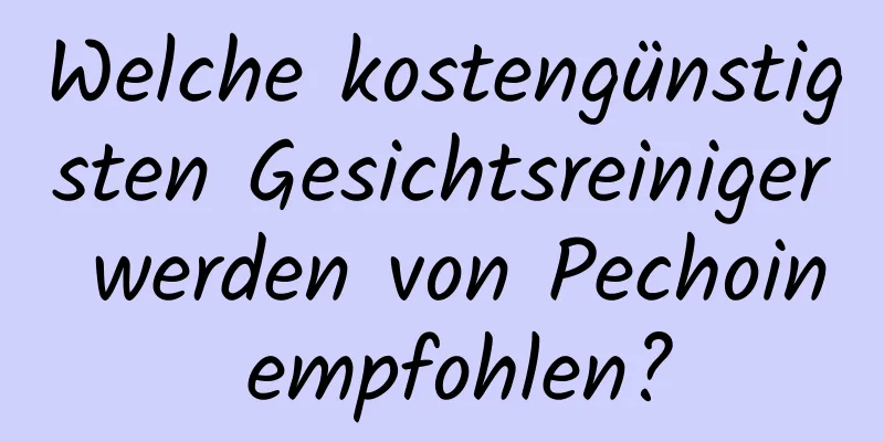 Welche kostengünstigsten Gesichtsreiniger werden von Pechoin empfohlen?