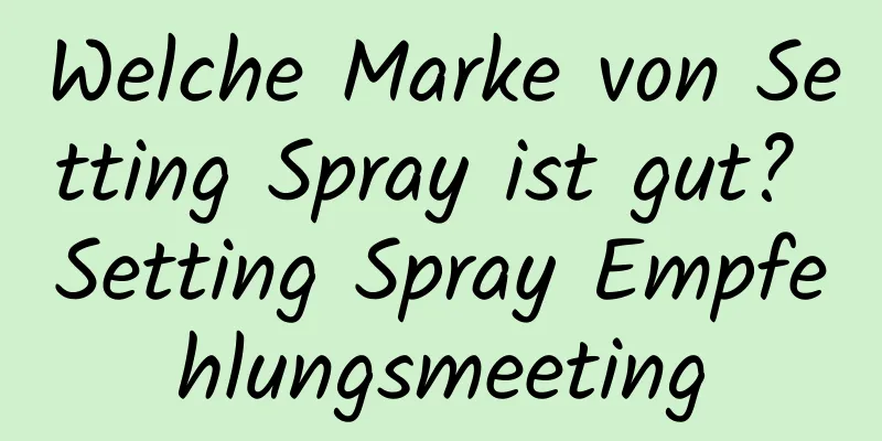 Welche Marke von Setting Spray ist gut? Setting Spray Empfehlungsmeeting