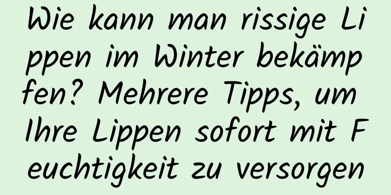 Wie kann man rissige Lippen im Winter bekämpfen? Mehrere Tipps, um Ihre Lippen sofort mit Feuchtigkeit zu versorgen
