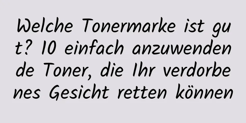 Welche Tonermarke ist gut? 10 einfach anzuwendende Toner, die Ihr verdorbenes Gesicht retten können