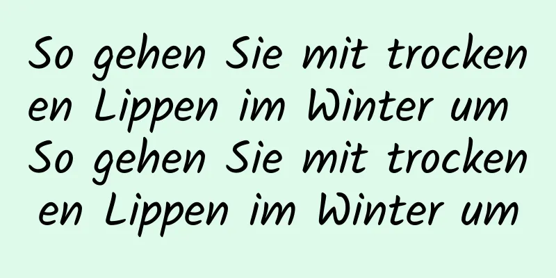 So gehen Sie mit trockenen Lippen im Winter um So gehen Sie mit trockenen Lippen im Winter um