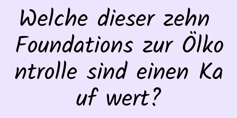 Welche dieser zehn Foundations zur Ölkontrolle sind einen Kauf wert?