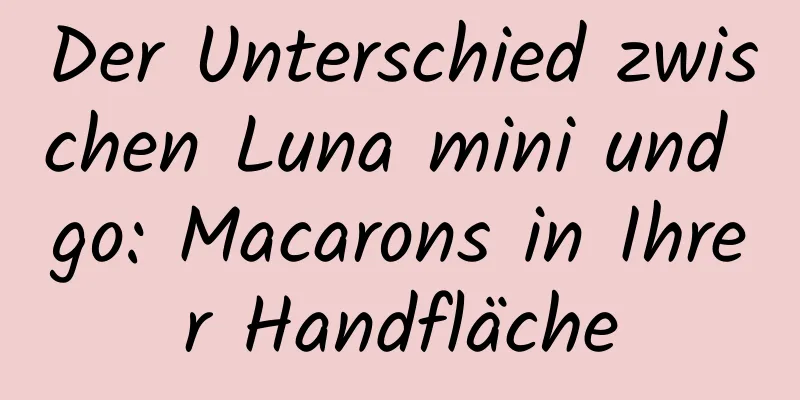 Der Unterschied zwischen Luna mini und go: Macarons in Ihrer Handfläche