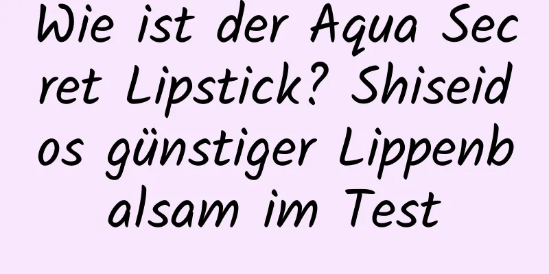 Wie ist der Aqua Secret Lipstick? Shiseidos günstiger Lippenbalsam im Test
