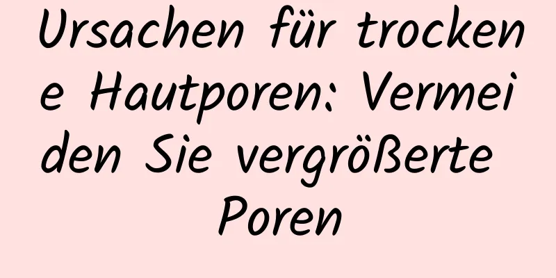 Ursachen für trockene Hautporen: Vermeiden Sie vergrößerte Poren