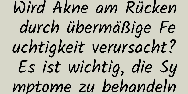 Wird Akne am Rücken durch übermäßige Feuchtigkeit verursacht? Es ist wichtig, die Symptome zu behandeln