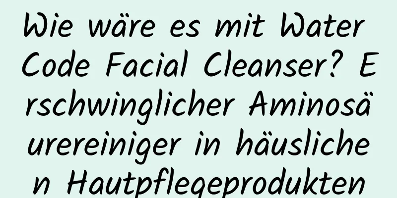 Wie wäre es mit Water Code Facial Cleanser? Erschwinglicher Aminosäurereiniger in häuslichen Hautpflegeprodukten