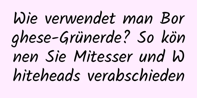 Wie verwendet man Borghese-Grünerde? So können Sie Mitesser und Whiteheads verabschieden