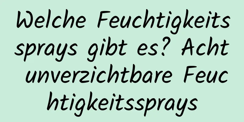 Welche Feuchtigkeitssprays gibt es? Acht unverzichtbare Feuchtigkeitssprays