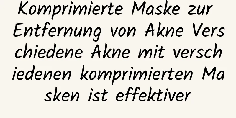 Komprimierte Maske zur Entfernung von Akne Verschiedene Akne mit verschiedenen komprimierten Masken ist effektiver