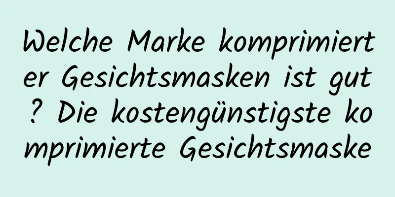 Welche Marke komprimierter Gesichtsmasken ist gut? Die kostengünstigste komprimierte Gesichtsmaske