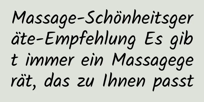 Massage-Schönheitsgeräte-Empfehlung Es gibt immer ein Massagegerät, das zu Ihnen passt