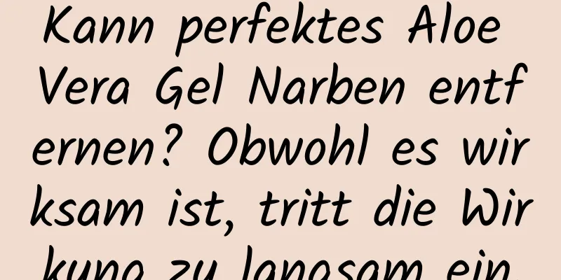 Kann perfektes Aloe Vera Gel Narben entfernen? Obwohl es wirksam ist, tritt die Wirkung zu langsam ein.