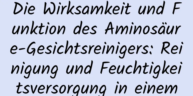 Die Wirksamkeit und Funktion des Aminosäure-Gesichtsreinigers: Reinigung und Feuchtigkeitsversorgung in einem
